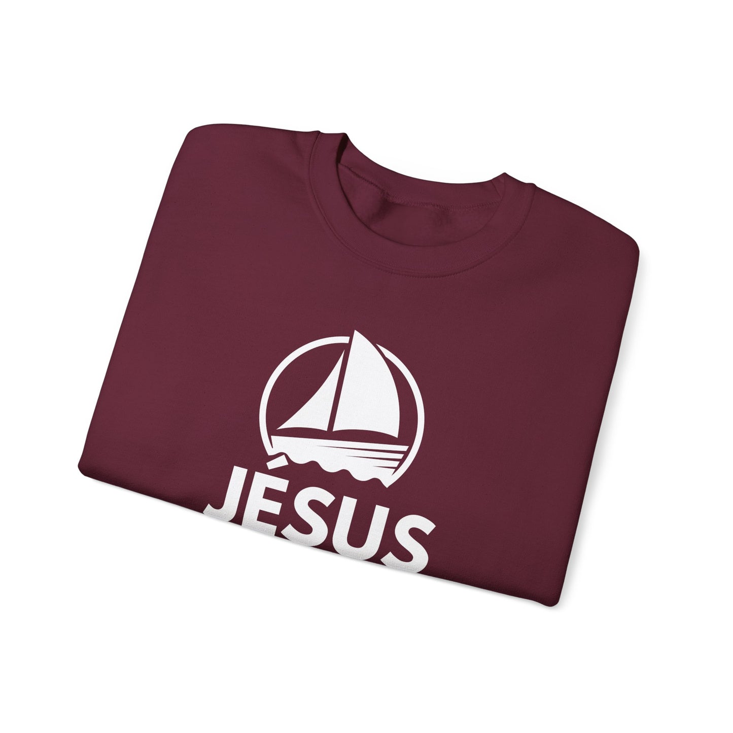 Jésus dans mon bâteau CREWNECK