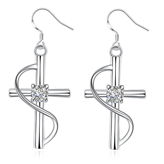 Croix entrelacée BOUCLES D'OREILLES