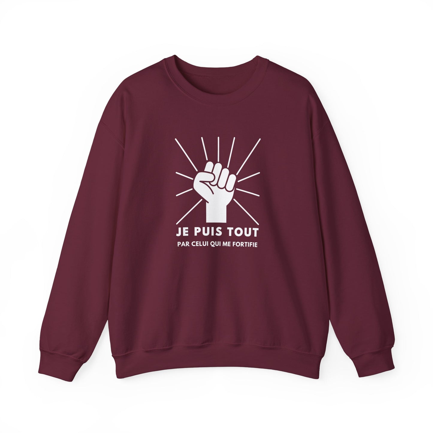 Je puis tout par celui qui me fortifie CREWNECK