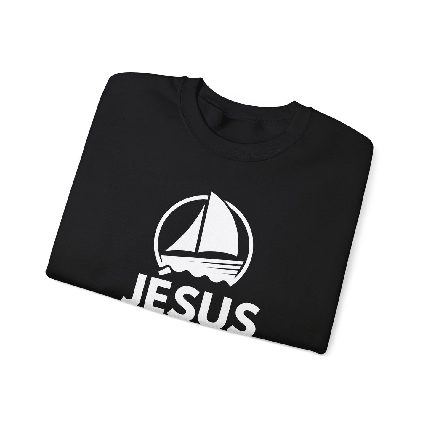 Jésus dans mon bâteau CREWNECK