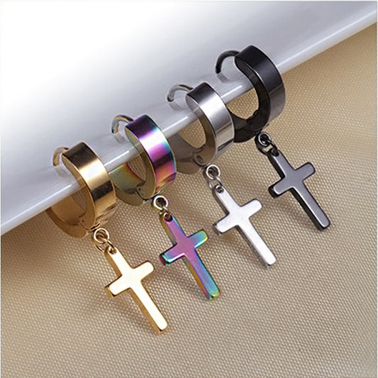 Croix en Acier Inoxydable BOUCLES D'OREILLES