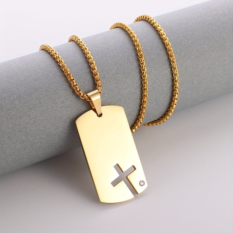 Croix en pendentif En Acier Inoxydable COLLIER