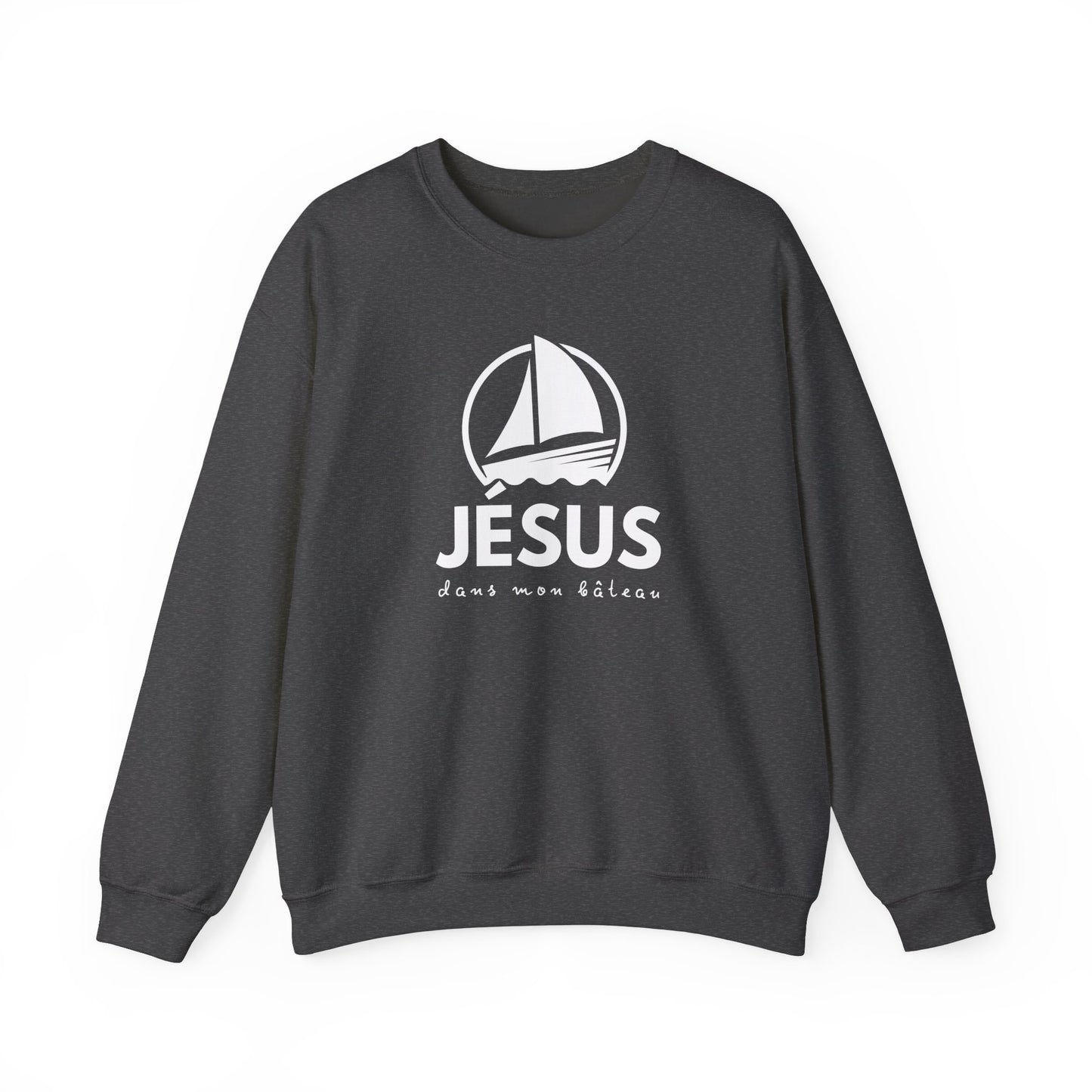 Jésus dans mon bâteau CREWNECK