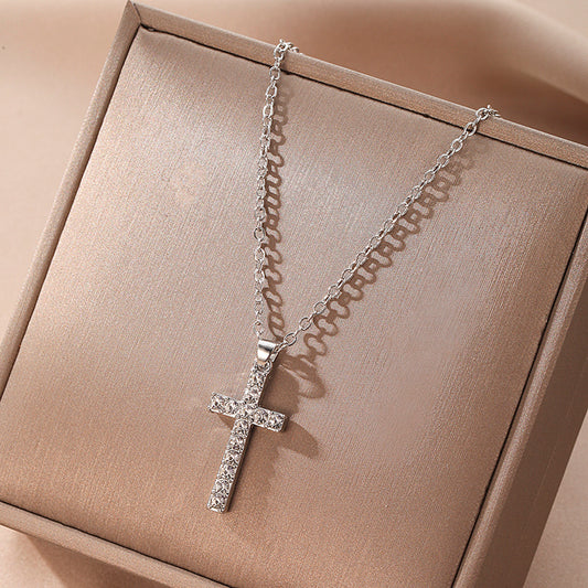 Croix avec strass COLLIER