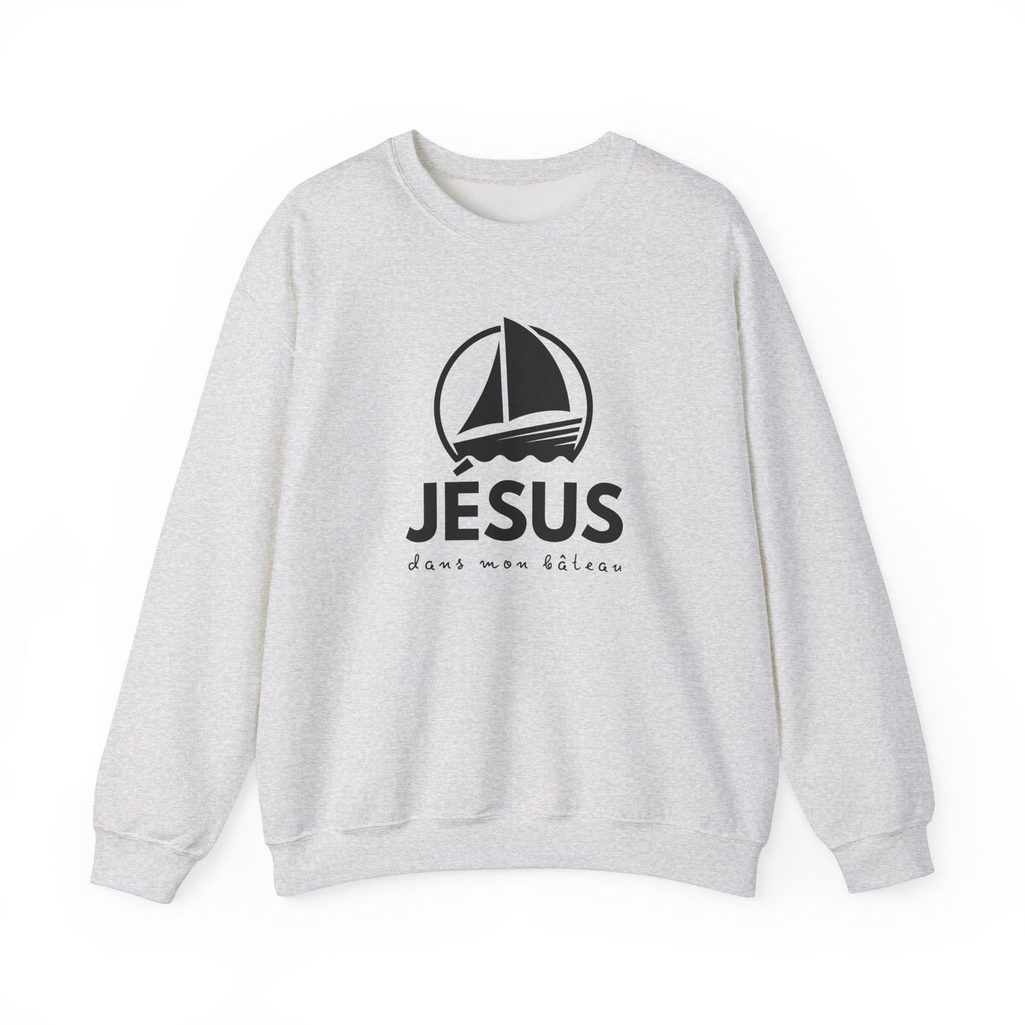 Jésus dans mon bâteau CREWNECK