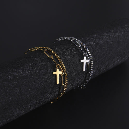 Chaine avec croix en Titanium BRACELET