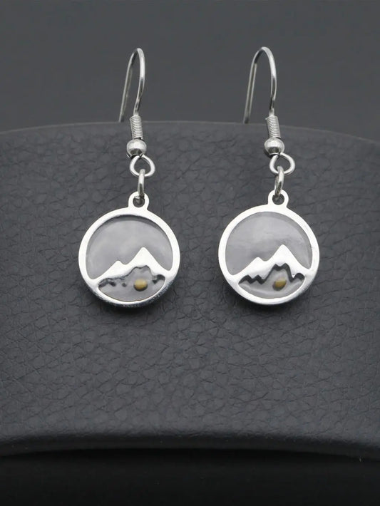 Foi comme un grain de moutarde en acier inoxydable BOUCLES D'OREILLES