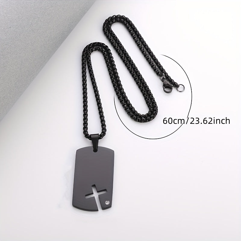 Croix en pendentif En Acier Inoxydable COLLIER