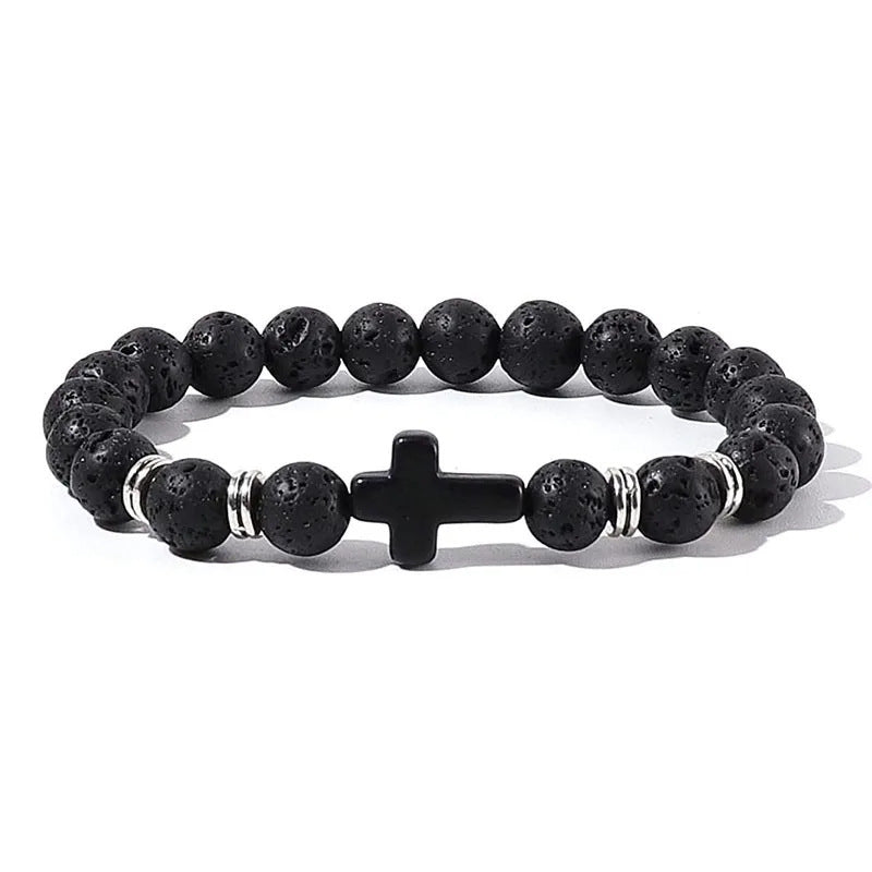 Perles et croix BRACELET