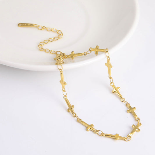 Croix en acier inoxydable BRACELET & COLLIER
