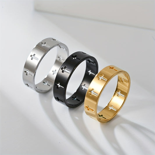 Croix Creuse en Acier Inoxydable BAGUE