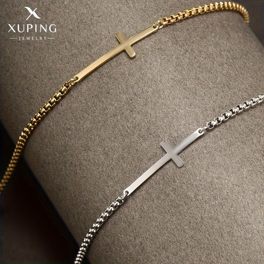 Croix sur chaîne en acier inoxydable BRACELET